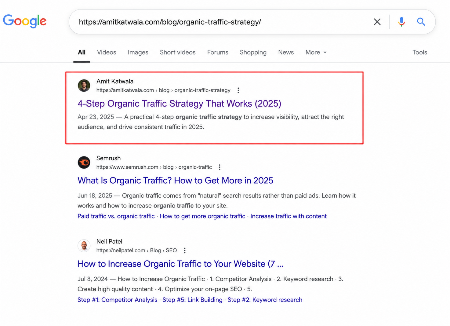 Webpage is indexed in Google